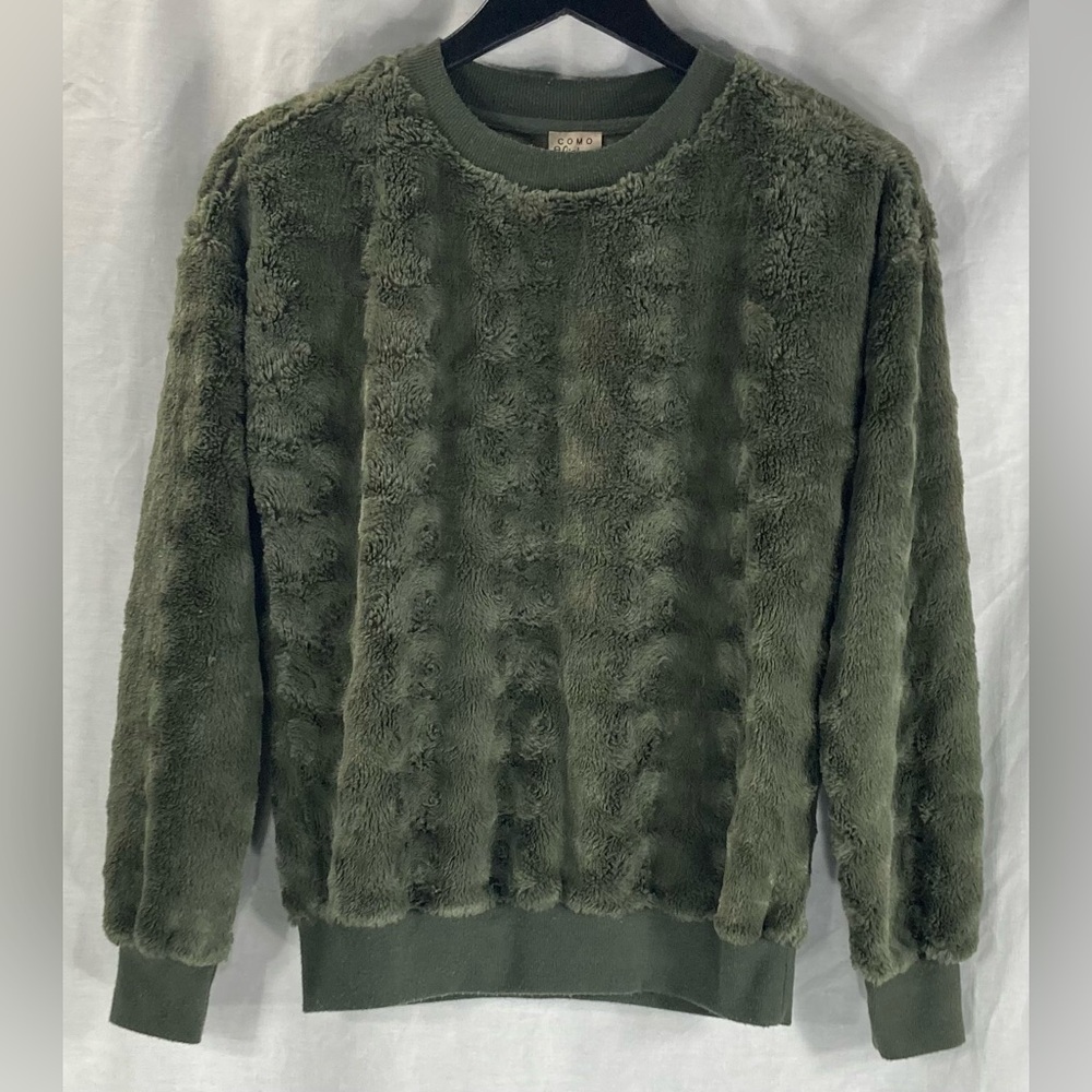 Como Vintage Olive Men's Crewneck Sweater